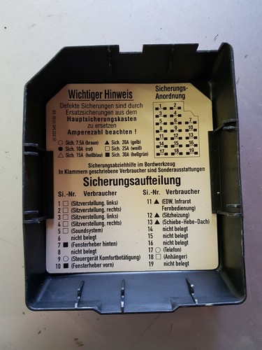 Mercedes w202 sicherungsdose - mercedes,